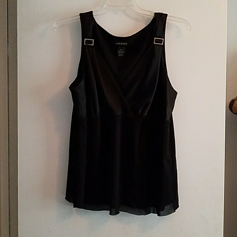Dressy black sleeveless top